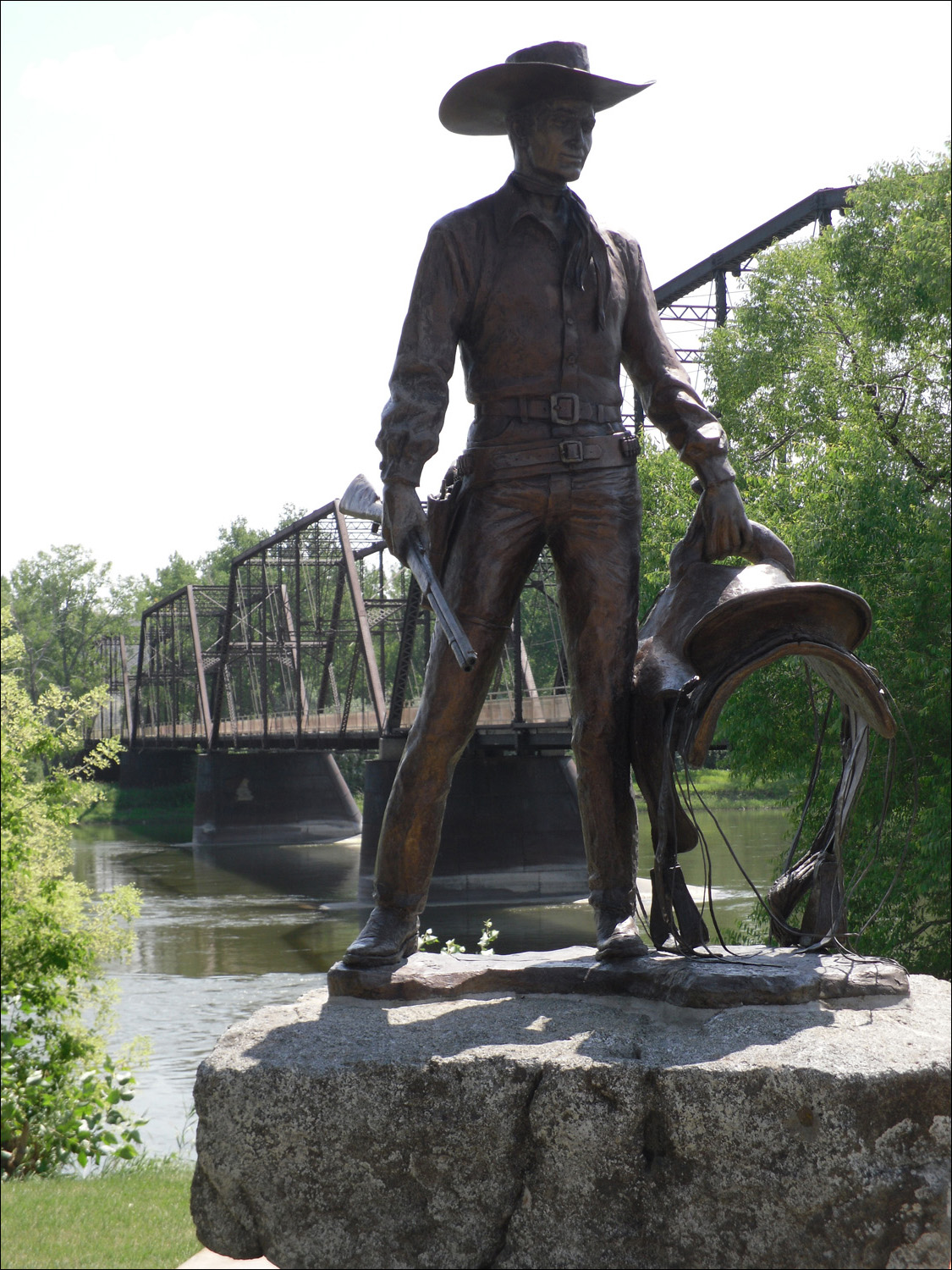 Fort Benton, MT- Statue commemorating the era of the open range cowboy.